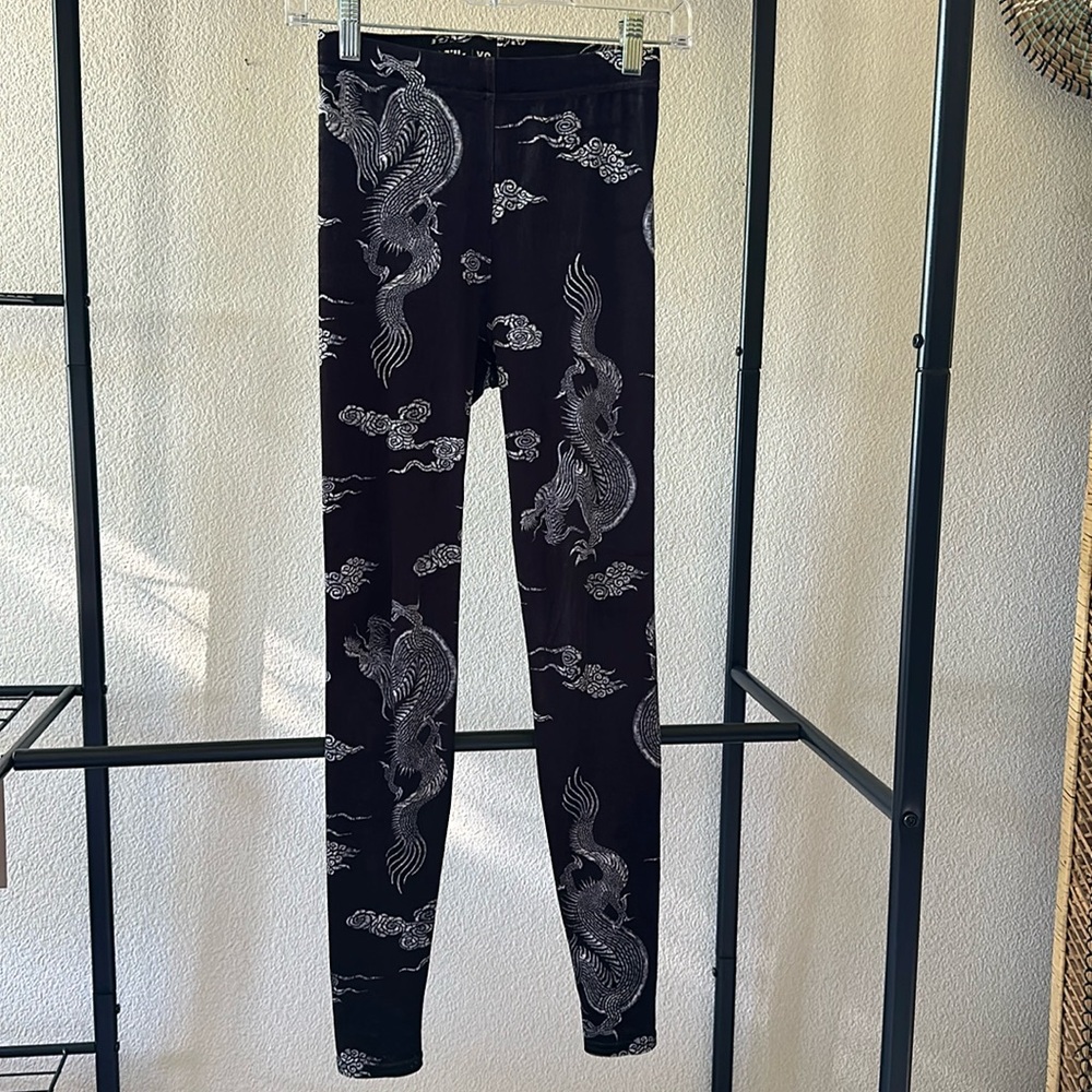 BlackMilk Lucky Dragon Velvet HW Leggings Limited